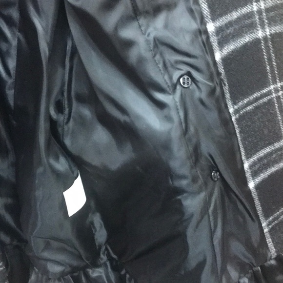 NWT,Esprit Petite Women thick wool coat,black/grey - Picture 16 of 16